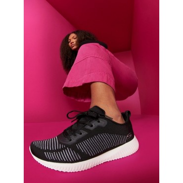 ZAPATILLAS URBANAS SKECHERS MUJER BOBS SQUAD 117067BLK